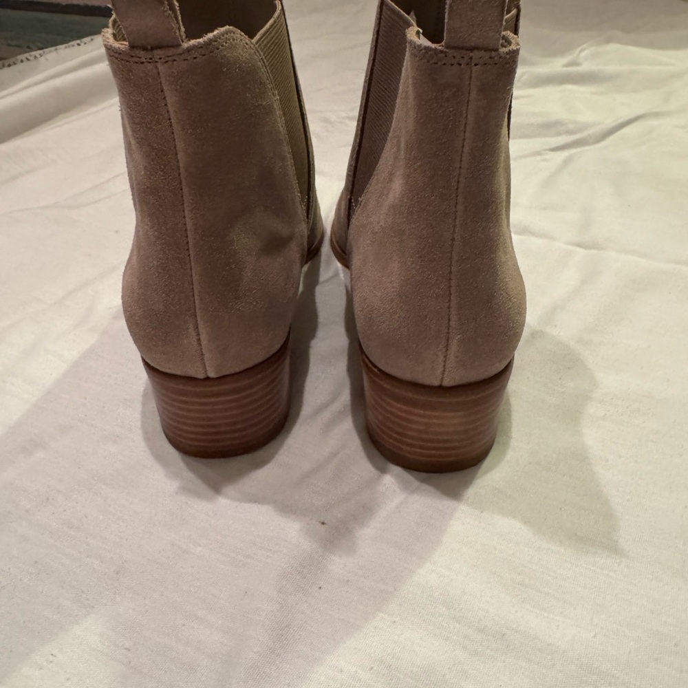 Marc Fisher Yale Tan Suede Ankle Boots - Picture 6 of 7
